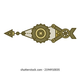 arma de flecha en ilustración de vector de fondo blanco