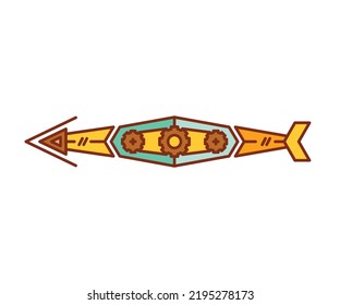 arma de flecha en ilustración de vector de fondo blanco