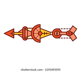 arrow weapon on white background vector illustration