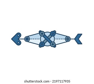 arrow weapon on white background vector illustration