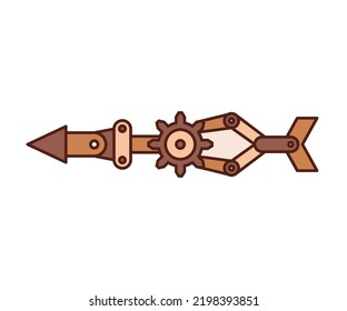 arma de flecha en ilustración de vector de fondo blanco