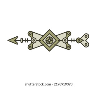 arrow weapon on white background vector illustration
