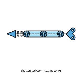arrow weapon on white background vector illustration