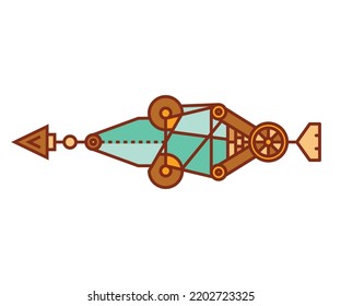 arma de flecha en ilustración de vector de fondo blanco