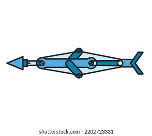 arrow weapon on white background vector illustration