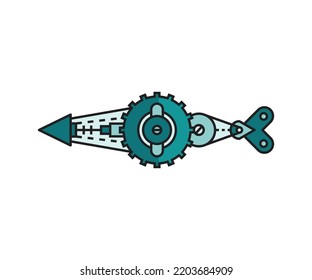 arrow weapon on white background vector illustration
