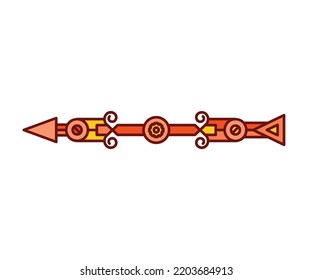 arma de flecha en ilustración de vector de fondo blanco
