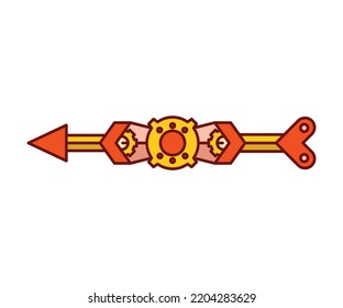 arma de flecha en ilustración de vector de fondo blanco