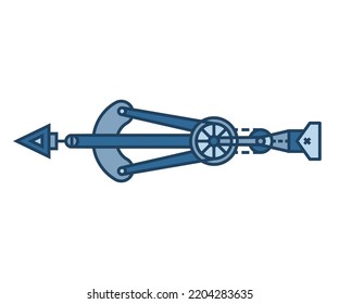 arma de flecha en ilustración de vector de fondo blanco