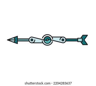 arma de flecha en ilustración de vector de fondo blanco