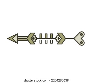 arrow weapon on white background vector illustration