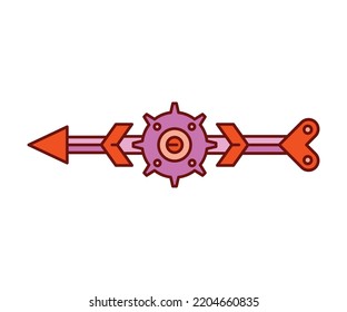 arrow weapon on white background vector illustration