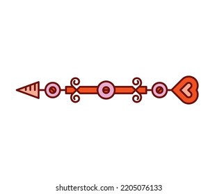 arma de flecha en ilustración de vector de fondo blanco