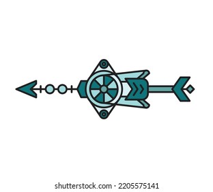 arrow weapon on white background vector illustration