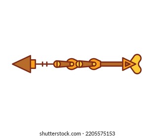 arma de flecha en ilustración de vector de fondo blanco