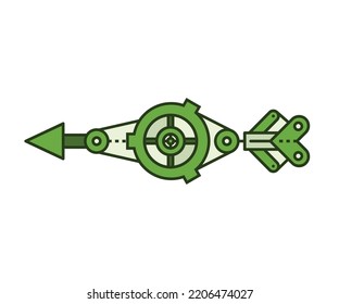 arrow weapon on white background vector illustration