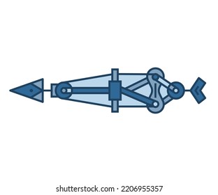 arrow weapon on white background vector illustration