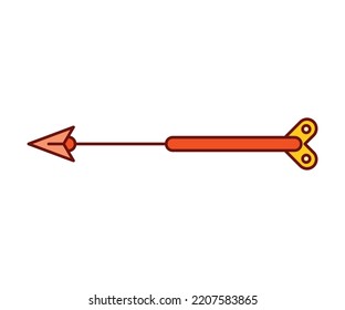 arma de flecha en ilustración de vector de fondo blanco