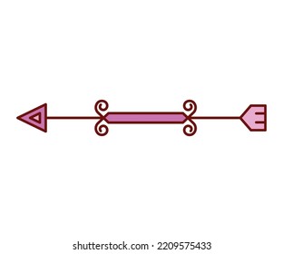 arma de flecha en ilustración de vector de fondo blanco