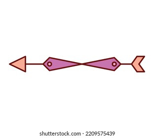 arma de flecha en ilustración de vector de fondo blanco