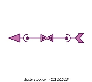 arma de flecha en ilustración de vector de fondo blanco