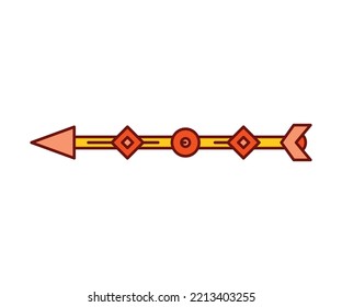 arma de flecha en ilustración de vector de fondo blanco