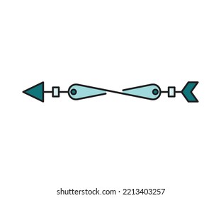 arma de flecha en ilustración de vector de fondo blanco