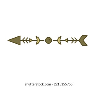 arma de flecha en ilustración de vector de fondo blanco