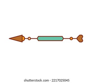 arma de flecha en ilustración de vector de fondo blanco