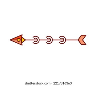 arma de flecha en ilustración de vector de fondo blanco