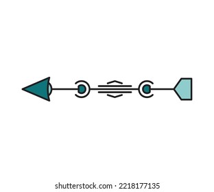 arma de flecha en ilustración de vector de fondo blanco
