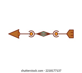 arma de flecha en ilustración de vector de fondo blanco