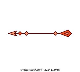 arma de flecha en ilustración de vector de fondo blanco