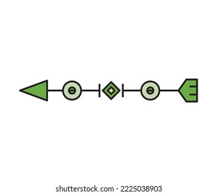 arrow weapon on white background vector illustration