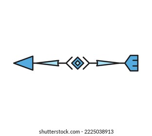 arma de flecha en ilustración de vector de fondo blanco