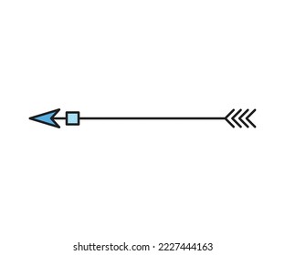 arma de flecha en ilustración de vector de fondo blanco