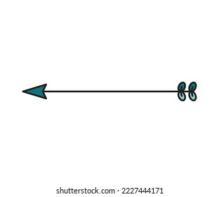 arma de flecha en ilustración de vector de fondo blanco