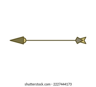 arma de flecha en ilustración de vector de fondo blanco