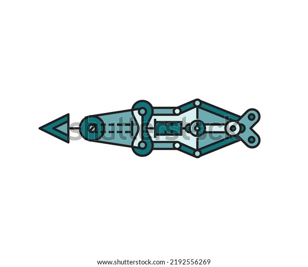 arrow\
weapon on white background vector\
illustration