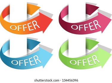 arrow web banners on page