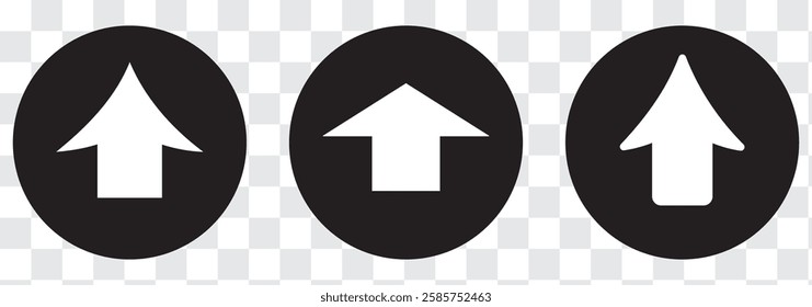 Up Arrow web element set vector. Collection of flat cursor arrows icon in round style. eps 10