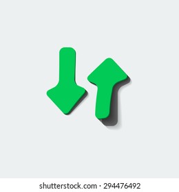 Arrow web icon, on white background