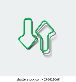 Arrow web icon, on white background