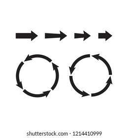 Arrow web icons. Next page navigation buttons. Interface arrow and circular