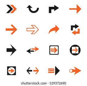 arrow web icons for user interface design