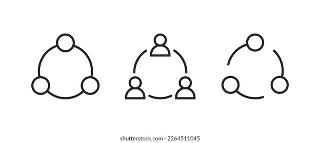 Arrow for the website and app icon. Share symbol logo illustration, editable stroke, flat design style isolated on white. Set of generic social media user interface icons.