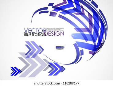Arrow white background with place for your text. Vector illustration. Eps 10.