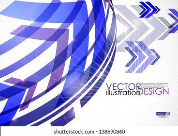 Arrow white background with place for your text. Vector illustration. Eps 10.