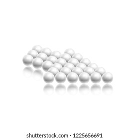 Arrow white balls abstract vector illustration