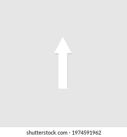 Arrow up white icon or symbol